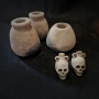Set of 5 clay vessels
